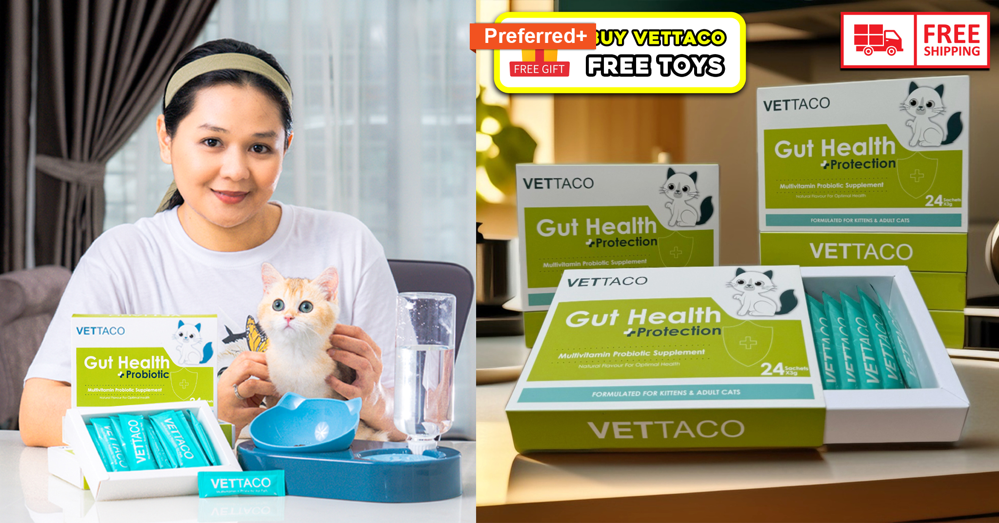 VETTACO Gut Health Protection For Cats & Kittens